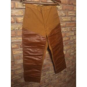 Canvasback Duck Hunting Pants Brush Guard Canvas Tan Vintage USA 28x28 NWOT